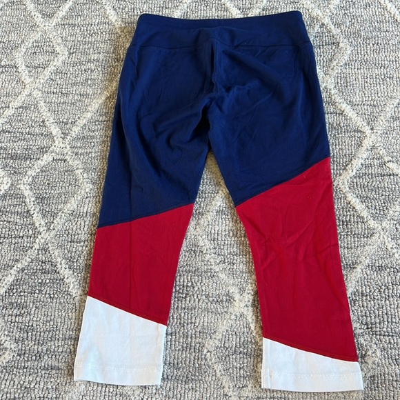 Red, white, and blue Reebok capri leggings - Picture 4 of 4